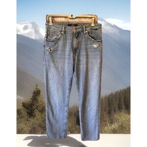 Mavi Jean Size 29 X 27 Viola High Rise Slim Straight‎ Cropped Distressed